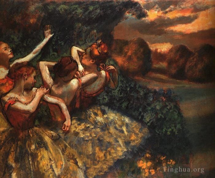 Edgar Degas Ölgemälde - Vier Tänzer