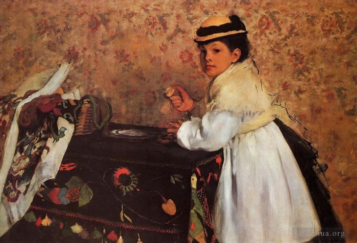 Edgar Degas Ölgemälde - Hortense Valpin