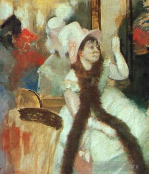 Edgar Degas Werk - Porträt nach einem Kostümball Porträt von Madame DietzMonnin