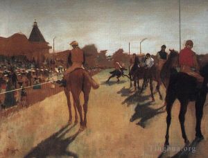 Edgar Degas Werk - Rennpferde vor der Tribüne