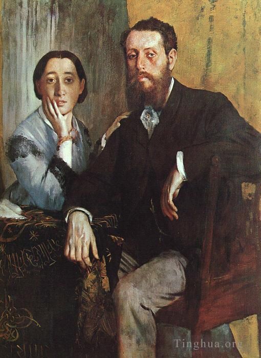 Edgar Degas Ölgemälde - Der Herzog und die Herzogin Morbilli
