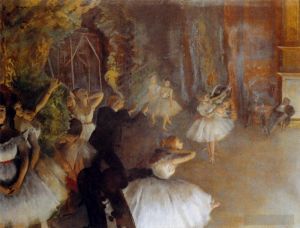 Edgar Degas Werk - Die Probe des Balletts auf der Bühne