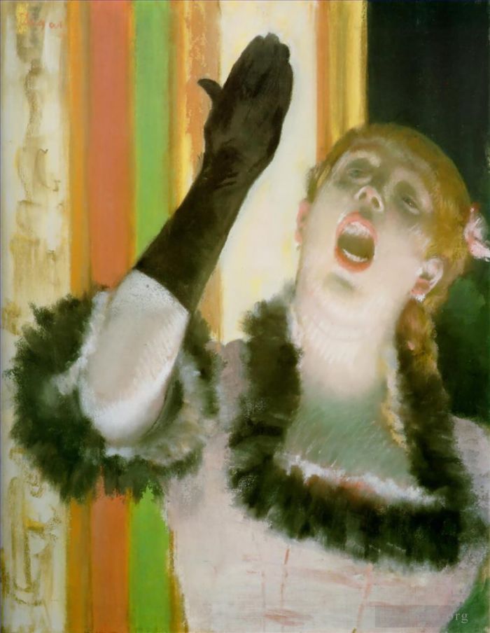 Edgar Degas Ölgemälde - Sänger mit Handschuh