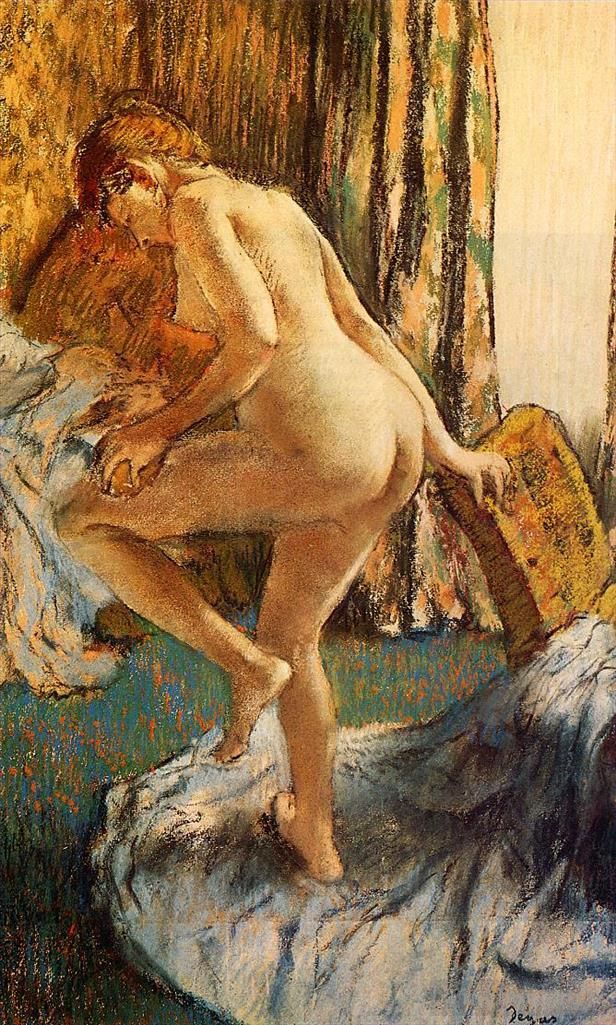 Edgar Degas Andere Malerei - Nach dem Bad 2