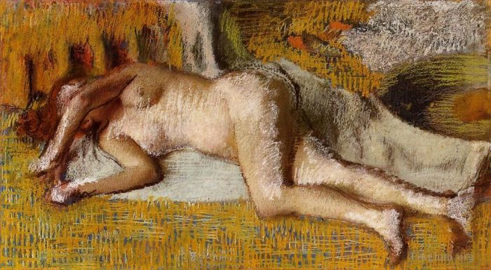 Edgar Degas Andere Malerei - Nach dem Bad 3