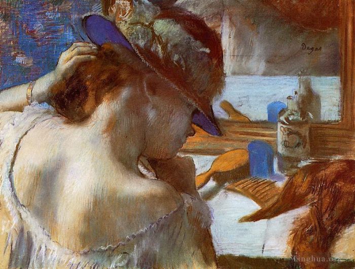 Edgar Degas Andere Malerei - Am Spiegel