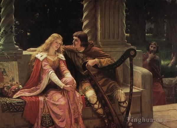 Edmund Leighton Ölgemälde - Tristan und Isolde