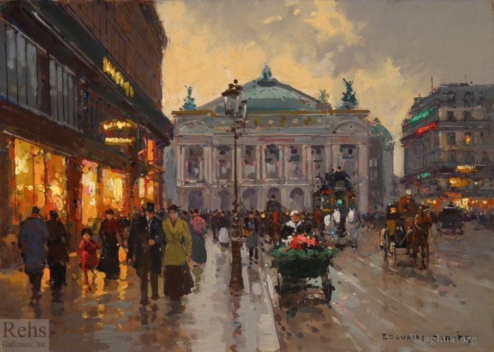 Édouard-Léon Cortès Ölgemälde - Avenue de l’Oper