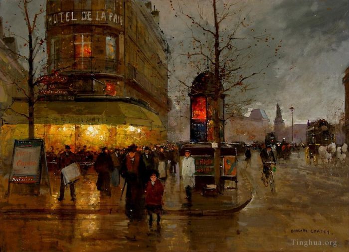Édouard-Léon Cortès Ölgemälde - Der Place de la Bastille in Paris