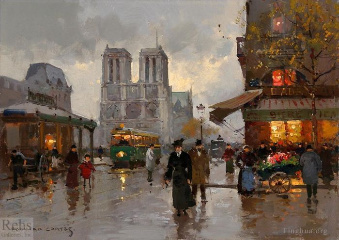 Édouard-Léon Cortès Ölgemälde - Notre Dame
