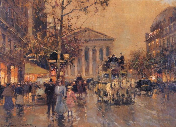 Édouard-Léon Cortès Ölgemälde - Die Rue Royal Madeleine