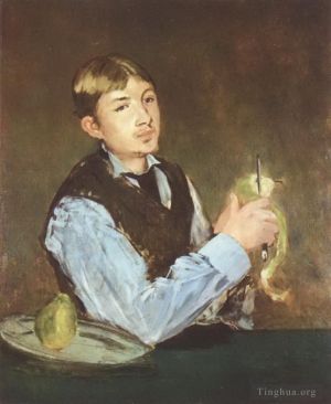 Édouard Manet Werk - Ein junger Mann schält eine Birne
