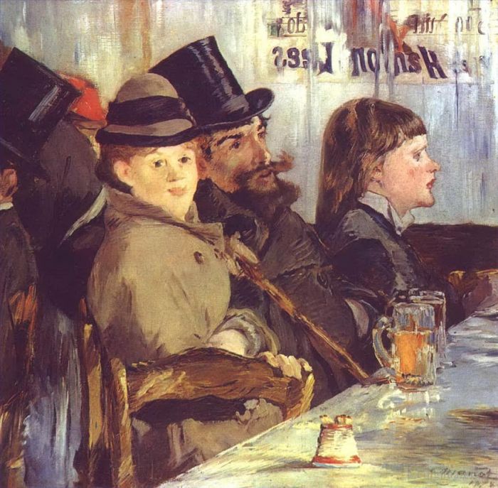 Édouard Manet Ölgemälde - Im Cafe