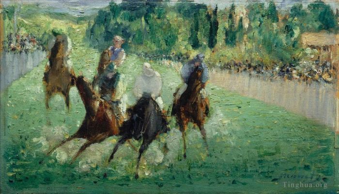 Édouard Manet Ölgemälde - Bei den Rennen