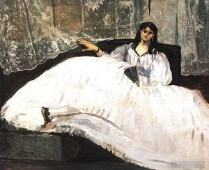 Édouard Manet Werk - Baudelaires Mistress Liegende Studie von Jeanne Duval