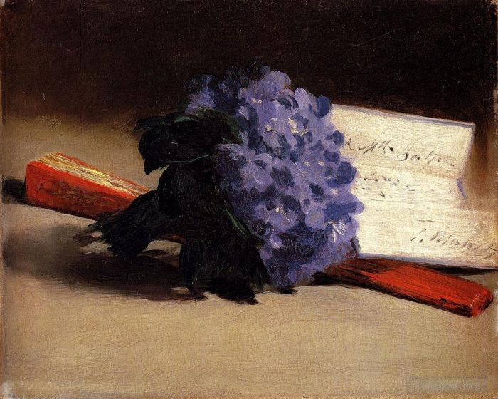 Édouard Manet Ölgemälde - Veilchenstrauß Stillleben Impressionismus Edouard Manet