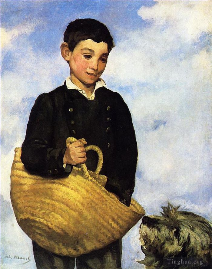 Édouard Manet Ölgemälde - Junge mit Hund
