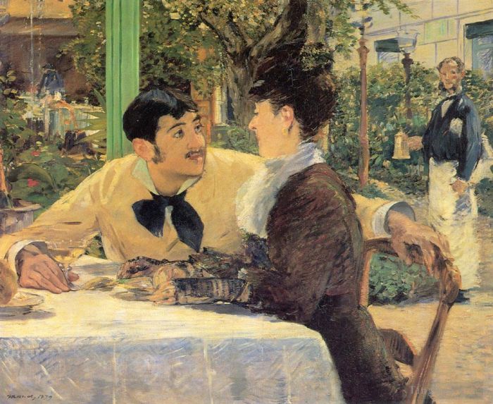 Édouard Manet Ölgemälde - Chez Le Pere Lathuile