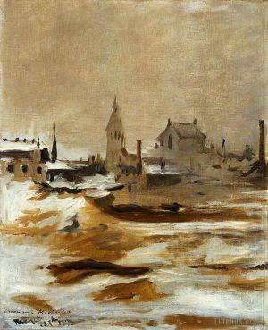 Édouard Manet Werk - Auswirkung des Schnees in Petit Montrouge