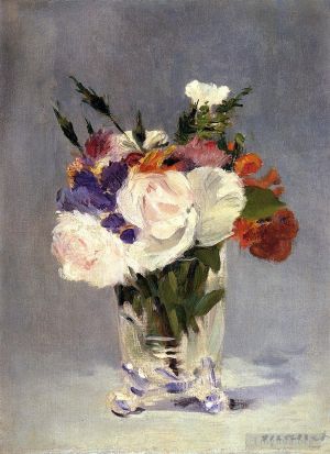Édouard Manet Werk - Blumen in einer Kristallvase