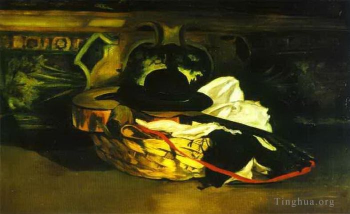 Édouard Manet Ölgemälde - Gitarre und Hut
