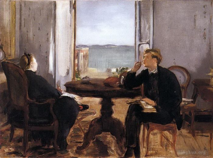 Édouard Manet Ölgemälde - Innenraum in Arcachon