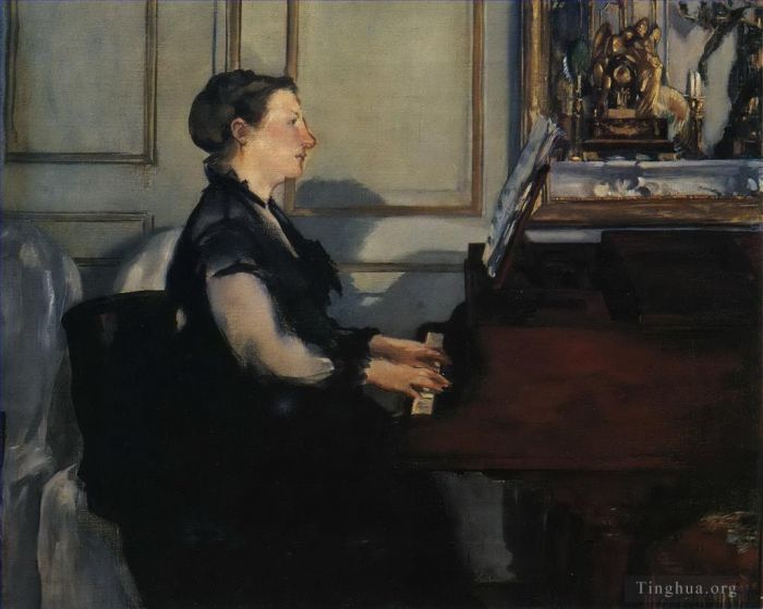 Édouard Manet Ölgemälde - Madame Manet am Klavier