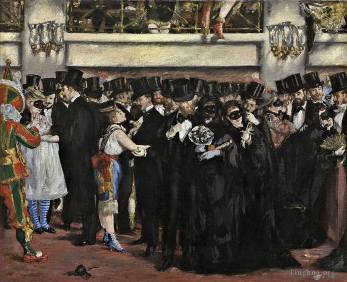 Édouard Manet Ölgemälde - Maskenball in der Oper