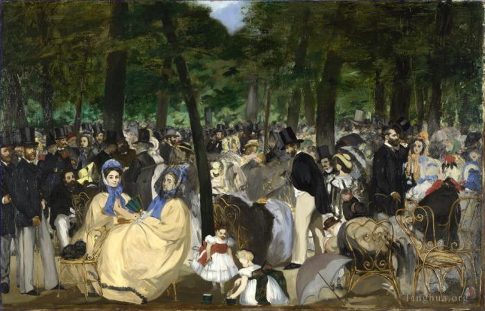 Édouard Manet Ölgemälde - Musik in den Tuilerien