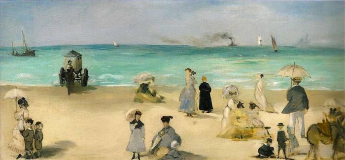 Édouard Manet Ölgemälde - Am Strand von Boulogne
