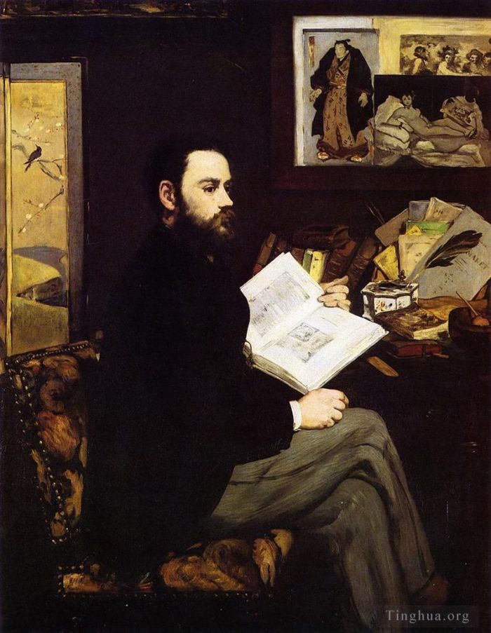 Édouard Manet Ölgemälde - Porträt von Emile Zola