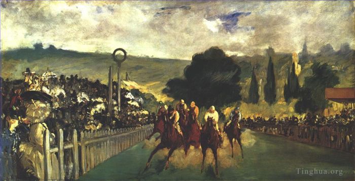 Édouard Manet Ölgemälde - Rennstrecke in der Nähe von Paris
