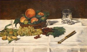 Édouard Manet Werk - Stillleben mit Früchten auf einem Tisch