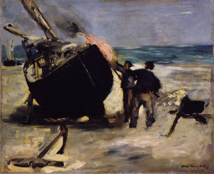 Édouard Manet Ölgemälde - Das Boot tarnen