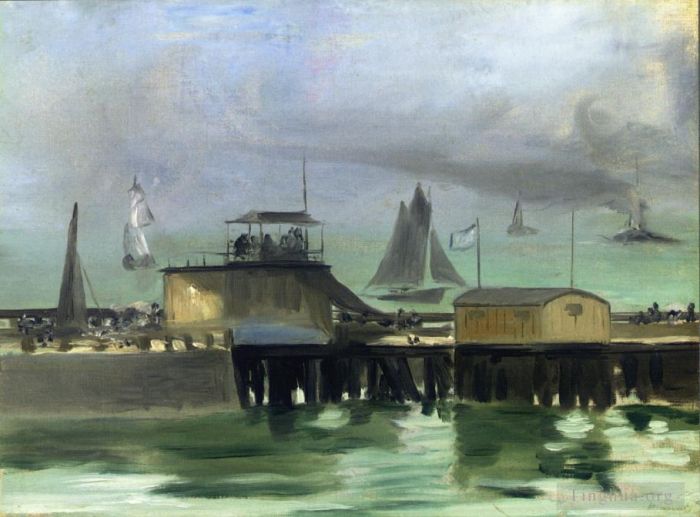 Édouard Manet Ölgemälde - Der Steg in Boulogne