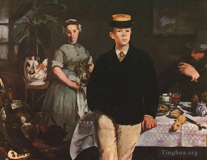 Édouard Manet Ölgemälde - Das Mittagessen im Studio