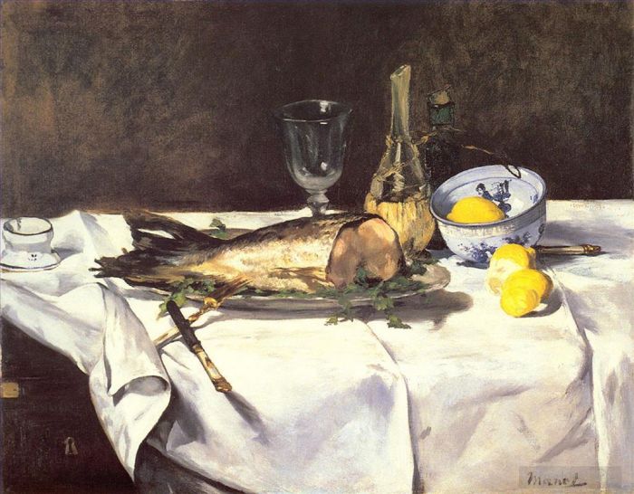 Édouard Manet Ölgemälde - Der Lachs