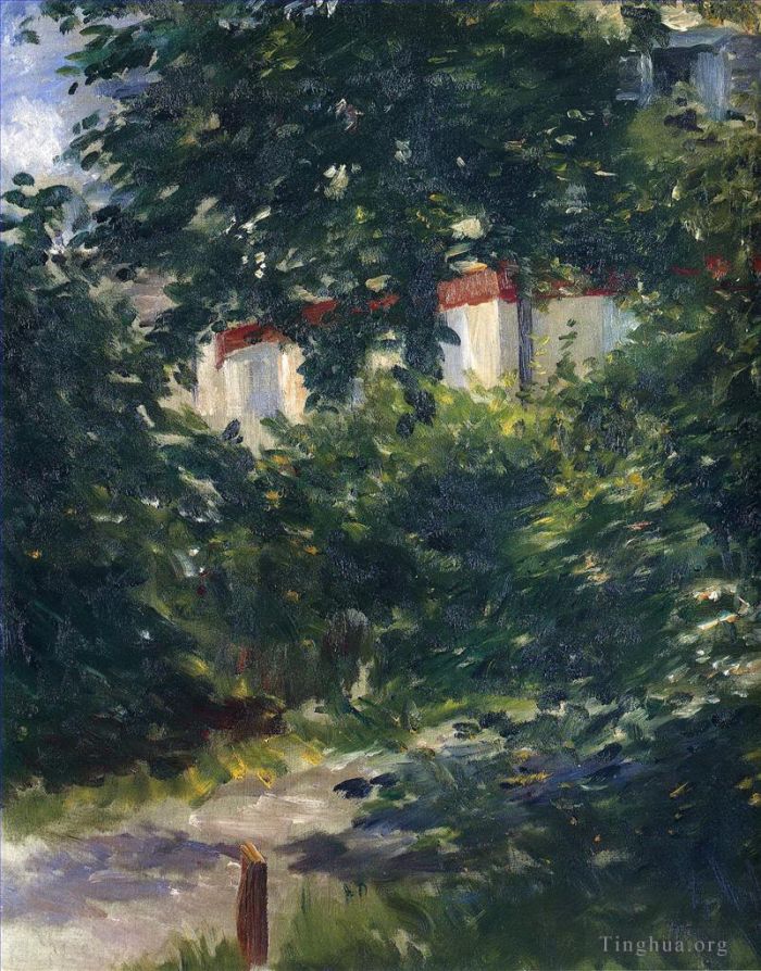 Édouard Manet Ölgemälde - Der Garten rund um das Manet-Haus