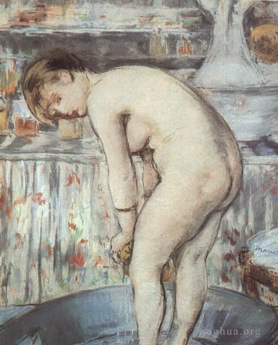 Édouard Manet Andere Malerei - Frau in einer Wanne