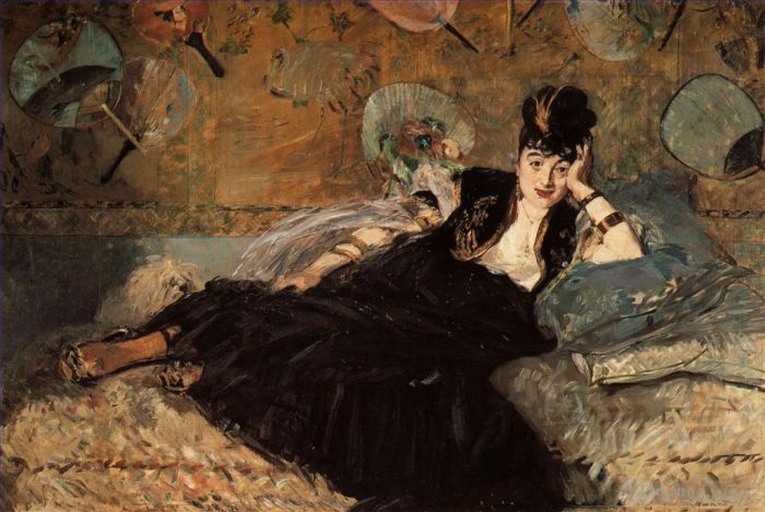 Édouard Manet Ölgemälde - Frau mit Fächer