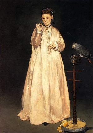 Édouard Manet Werk - Frau mit einem Papagei