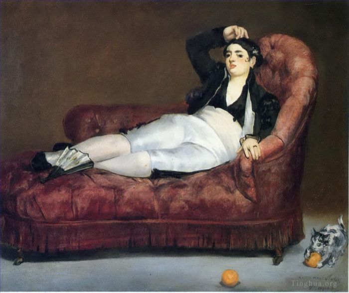 Édouard Manet Ölgemälde - Junge Frau im spanischen Kostüm liegend