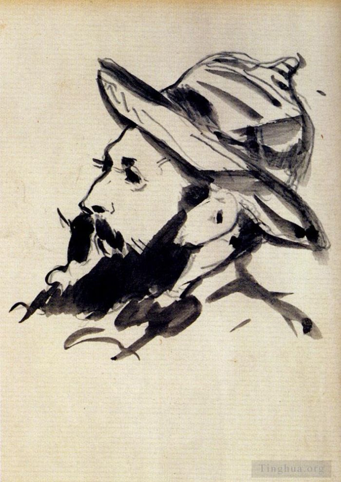 Édouard Manet Andere Malerei - Kopf Eines Mannes