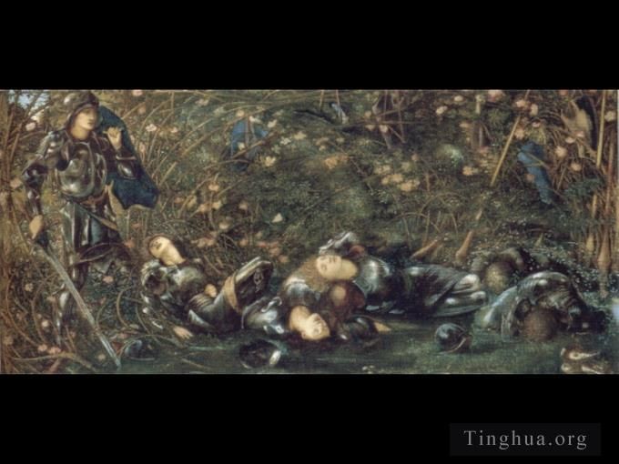 Edward Burne-Jones Ölgemälde - Die Briar Rose Das Briar Wood