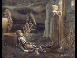 Edward Burne-Jones Werk - Der Traum von Launcelot in der Kapelle San Graal