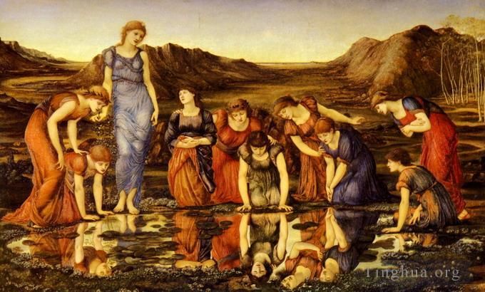 Edward Burne-Jones Ölgemälde - Der Spiegel der Venus
