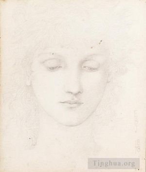 Edward Burne-Jones Werk - Kopf eines Mädchens