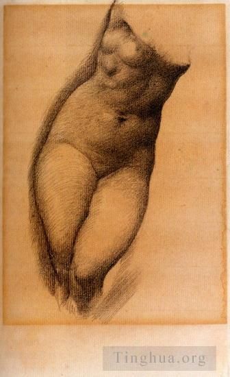 Edward Burne-Jones Andere Malerei - Studie zur Figur der Phyllis im Baum der Vergebung