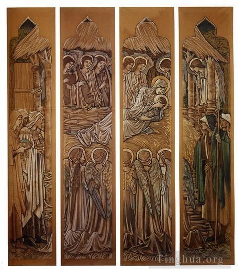 Edward Burne-Jones Andere Malerei - Die Krippen-Cartoons für Glasmalereien in der St. Davids Church Hawarden
