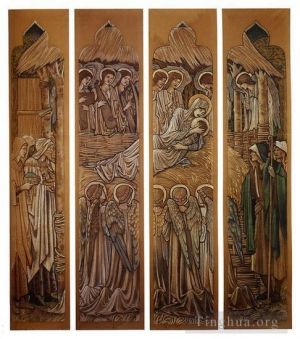 Edward Burne-Jones Werk - Die Krippen-Cartoons für Glasmalereien in der St. Davids Church Hawarden